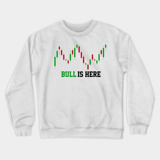 Bull Day trader in Stock Market Crewneck Sweatshirt by who_rajiv